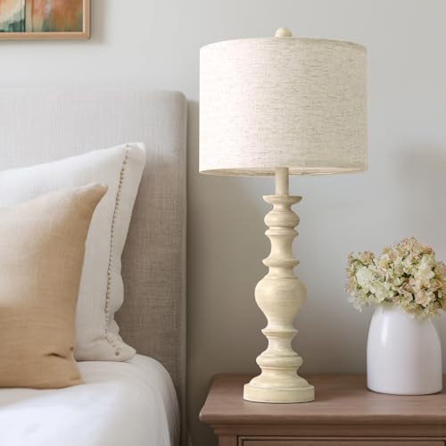 27" Antique White Table Lamps Set of 2 (2 Count)
