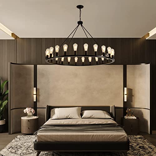 Wagon Wheel Chandelier 24