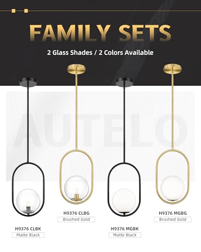 1 Light Black Pendant Lights Kitchen Island