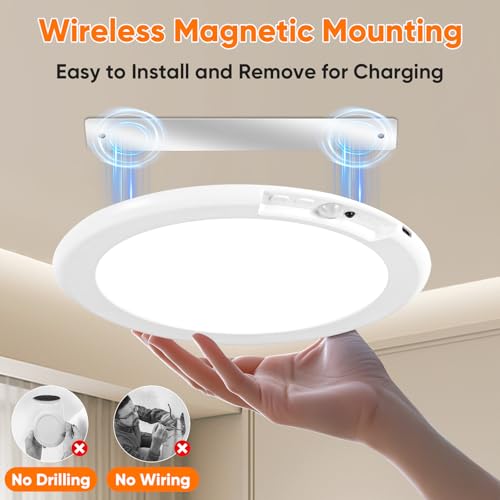 Rechargeable Motion Sensor Ceiling Light (4 Count)