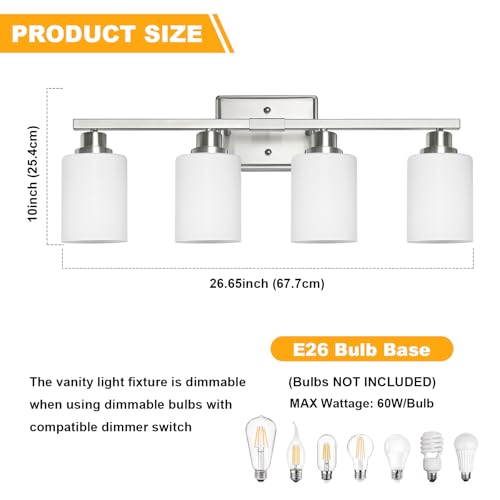 4 Light Bathroom Light Fixtures