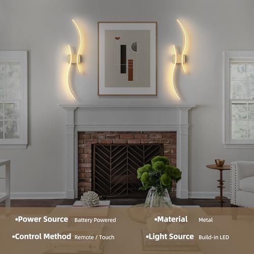 Wireless Wall Sconces Set of Two (2 Count)