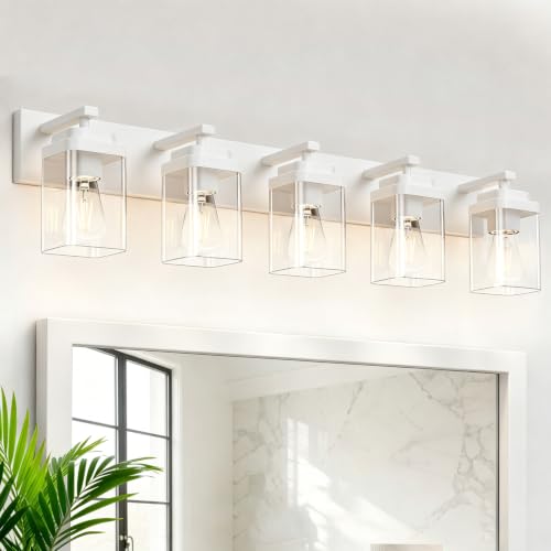 White Bathroom Light Fixtures