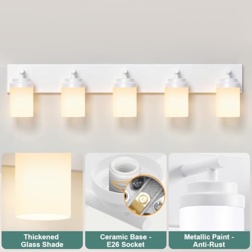 Bathroom Light Fixture White