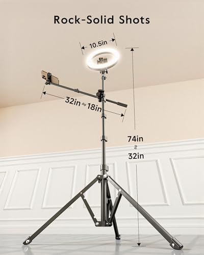 Ring Light with 62'' Tripod Stand for Video Recording