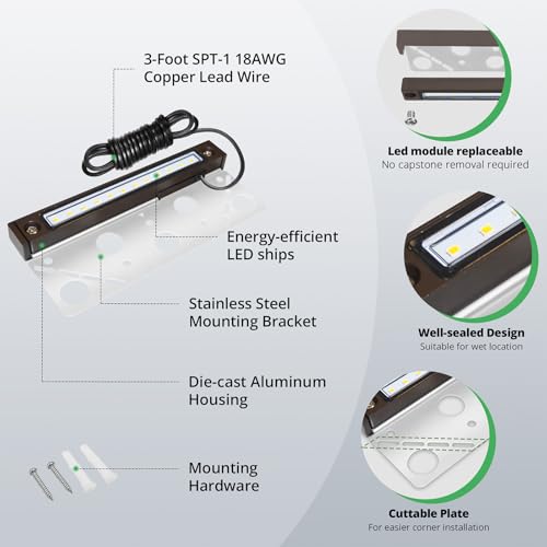 6.8 Inch LED Low Voltage Outdoor Hardscape Light