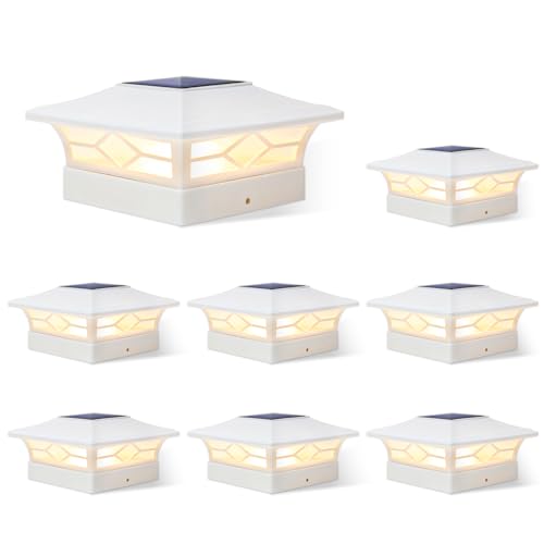 Solar Post Cap Lights Outdoor 8pack (8 Count)