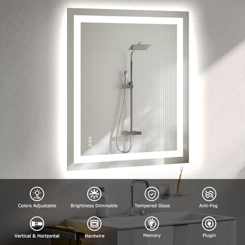36"X30" LED Bathroom Mirror with Lights