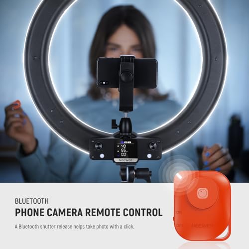 18 Inch RGB LED Ring Light APP Control with Tripod Stand and Phone HolderCompatible with iPhone for Selfie Makeup Lash Studio Streaming Video Recording Lighting