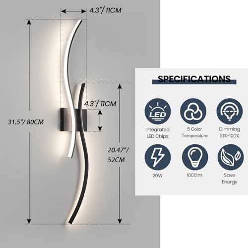 Modern Wall Sconce Set of Two
