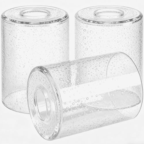 3Pcs Clear Bubble Glass Lamp Shade