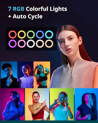 12" RGB Ring Light with 50" Tripod Stand & Phone Holder