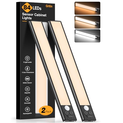 10.2inch Under Cabinet Lighting Rechargeable 2 Pack (2 Count)