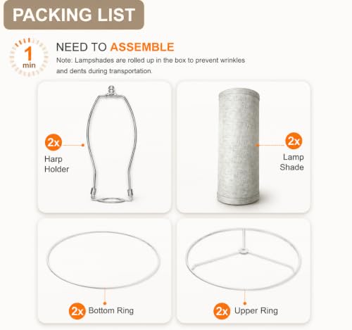 Drum Lamp Shades Set of 2