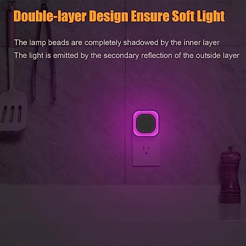 2 Pack Pink Night Light Plug into Wall (2 Count)