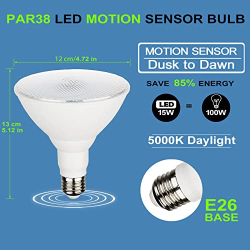 Radar Motion Sensor Outdoor Flood Light Bulbs (2 Count)
