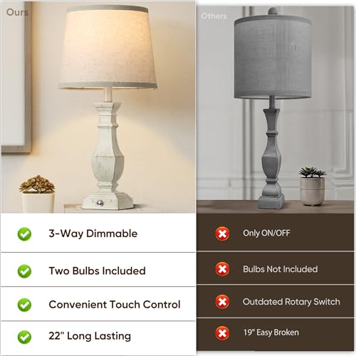Dimmable Table Lamps Set of 2 (2 Count)