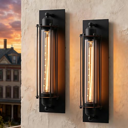 18 Inch Industrial Outdoor Wall Light Sconce (2 Count)