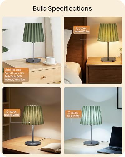 Small Bedside Table Lamps Set of 2 (2 Count)