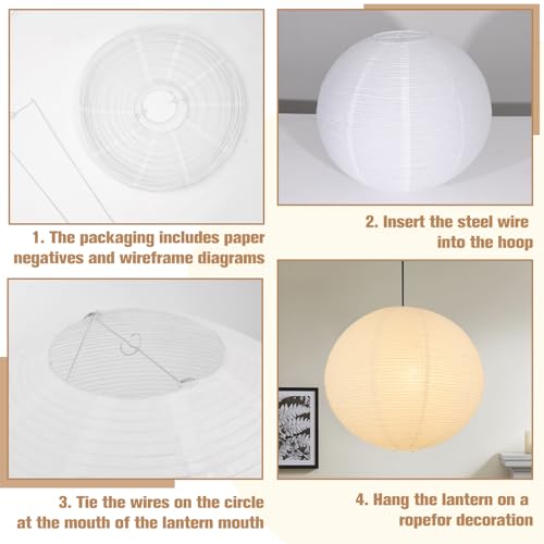 White Paper Lantern Lamp Shade