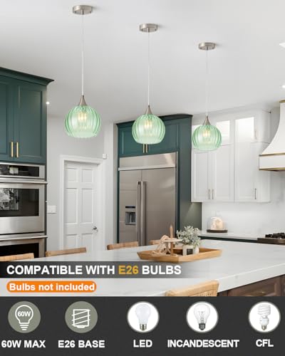 Brushed Nickel Pendant Lights Kitchen Island (4 Count)