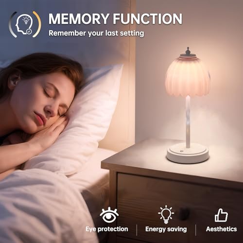 Rechargeable Table Lamp with 5200mAh Battery & Touch Control
