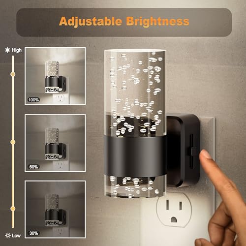 Bubble Night Lights Plug into Wall (2 Count)