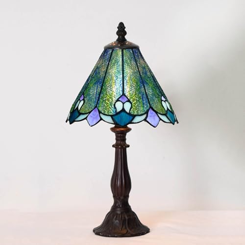 Tiffany Lamp Butterfly Stained Glass Bedside Nightstand Table Lamp