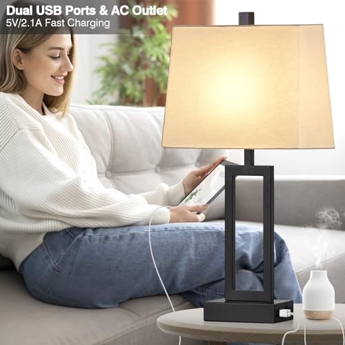 23.5" Touch Control Table Lamps Set of 2 (2 Count)