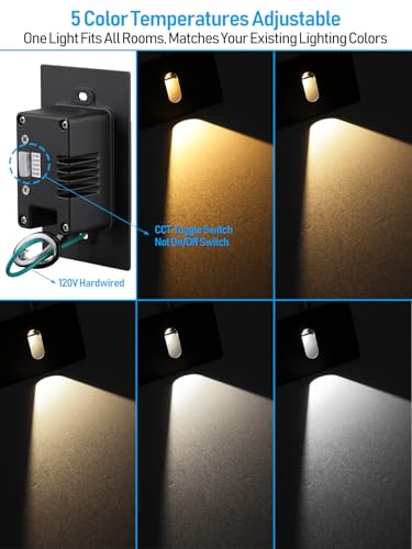 6 Pack 5CCT LED Step Light (6 Count)