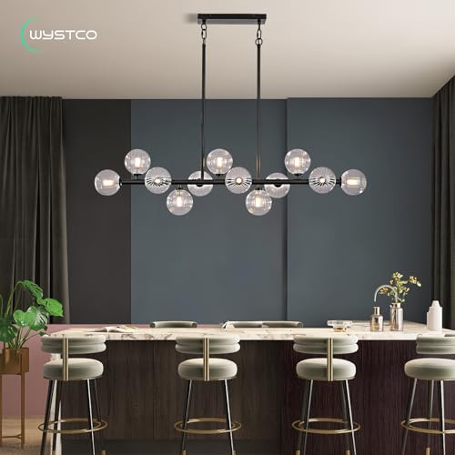 50 Inch Large Glass Globe Sputnik Chandelier