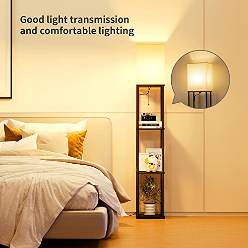 Floor Lamp with Shelves