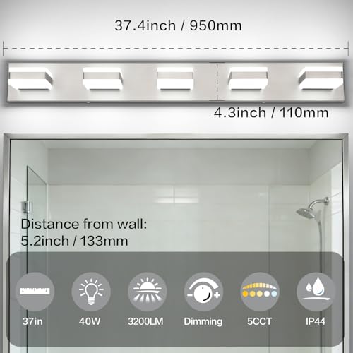 Brushed Nickel Vanity Lights for Bathroom