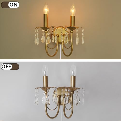Plug in Crystal Wall Sconces