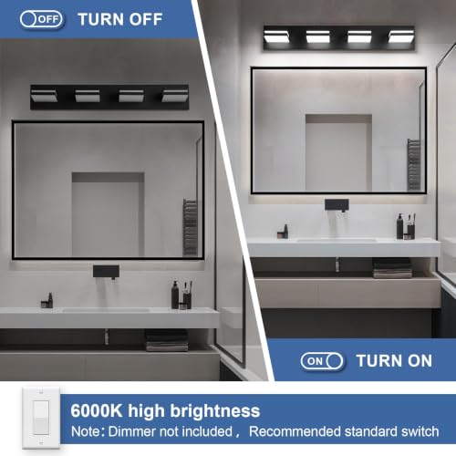 Modern LED Black Acrylic Bathroom Lights Fixtures 4