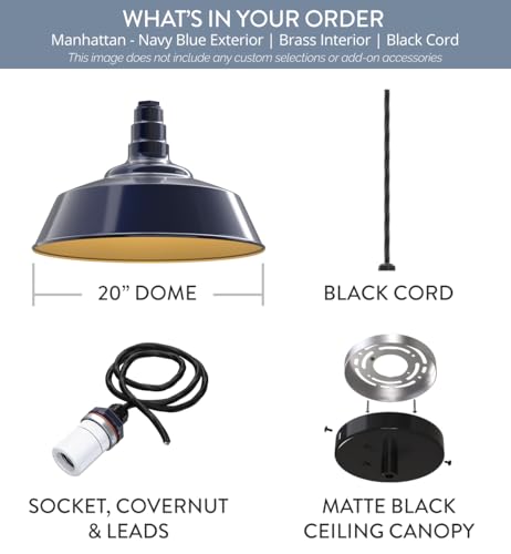 Industrial Pendant Light 20 Inch Extra Large Steel