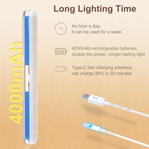 2 Pack Rechargeable Vanity Lights for Mirror (2 Count)