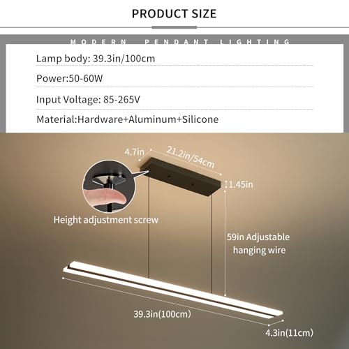 Acrylic Linear Pendant Light Dimmable