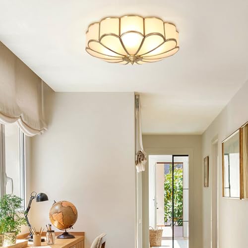 18 Inch Brass Flush Mount Ceiling Light