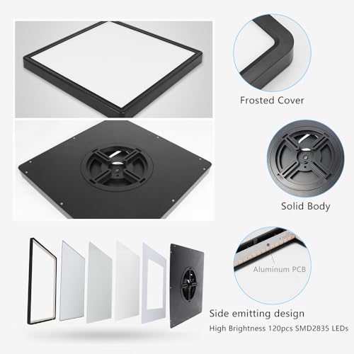 12Inch 24W Square LED Ceiling Light Fixtures Flush Mount