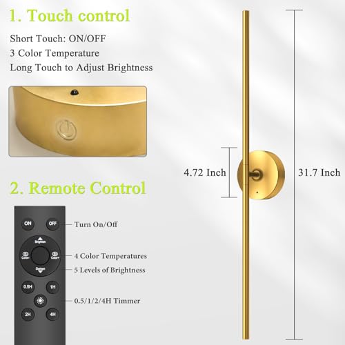 Battery Operated Wall Sconce Set of Two (2 Count)