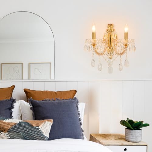 Gold Traditional Crystal Wall Sconce