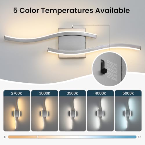 Nickel LED Bathroom Vanity Lights