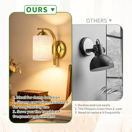 Gold Wall Sconces Lights for Bathroom