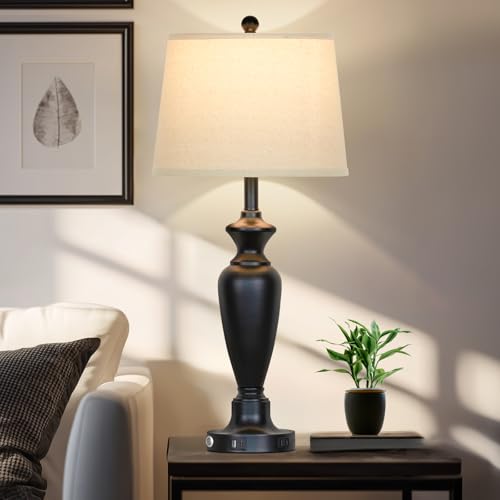 30" Tall Black Table Lamp