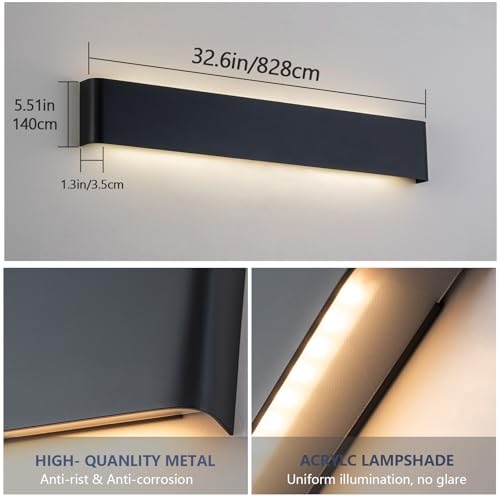 2 Pack 32.6in LED Bathroom Vanity Light (2 Count)
