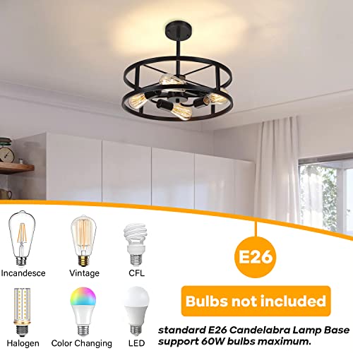 Black Semi Flush Mount Ceiling Light