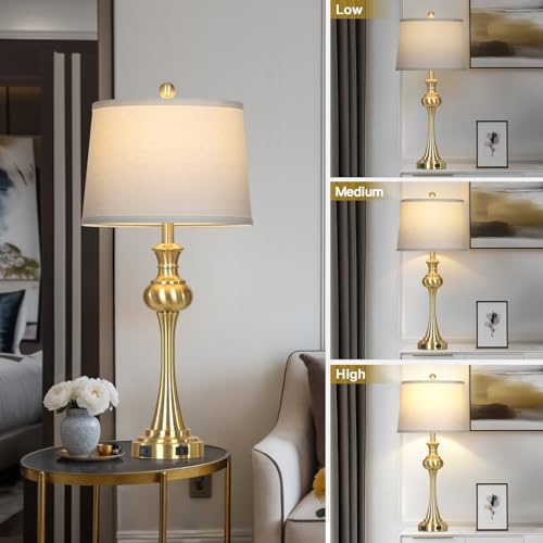 28.75" Gold Table Lamps Modern 3