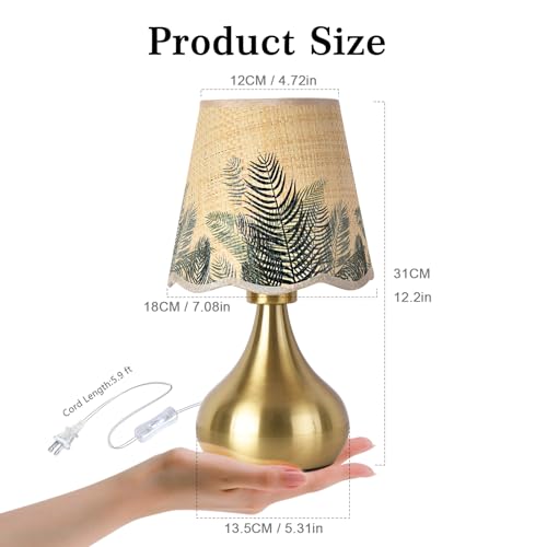 Gold Small Bedside Cute Table Lamp for Bedroom