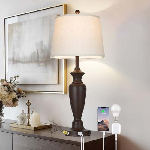 30" Tall Brown Table Lamp for Living Room